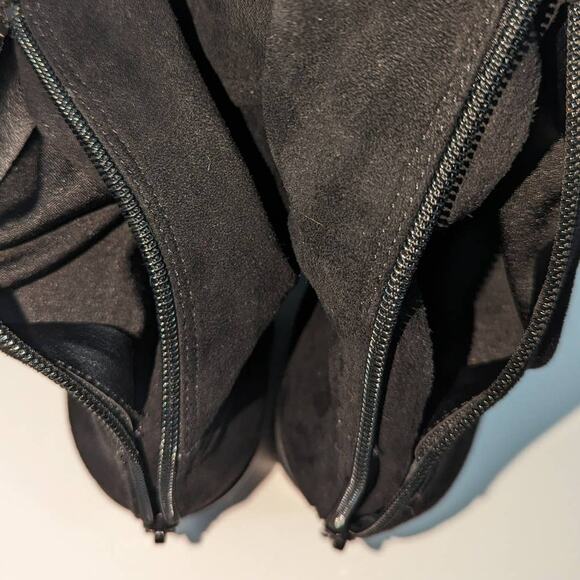 Steve Madden Garren Above Knee Boot Black Faux Suede Fabric Size  9 - Picture 11 of 12